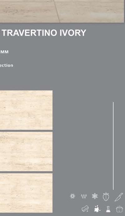Real Travertino Ivory Floor Tile 600x1200